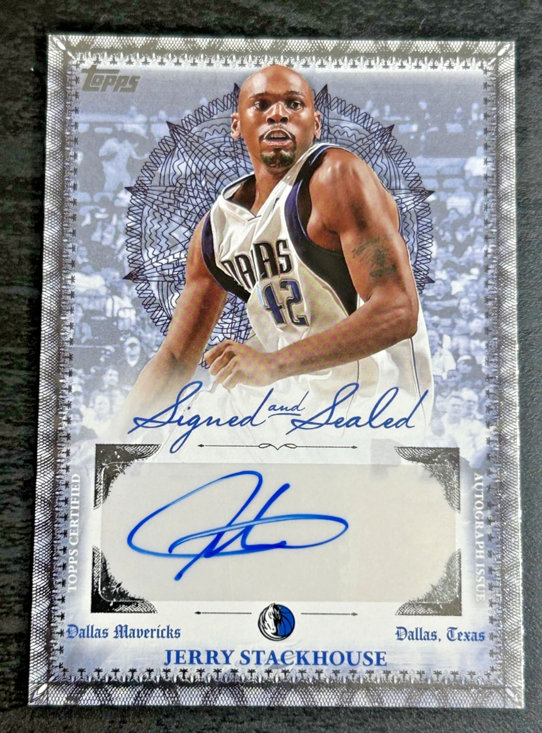2025 Topps Signed and Sealed Jerry Stackhouse Auto #BSI-JS Dallas Mavericks