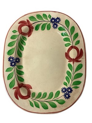 British Anchor Pottery Company Stick Flower Antique Platter C 1910-1920