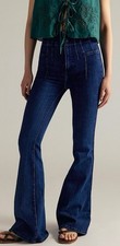 NWT Free People We The Free Jayde Flare Jeans 28 Blue Super High Rise Denim