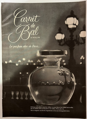 Vtg 1960s Carnet de Bal de Revillon, Le Parfum chic de Paris, Revlon Perfume