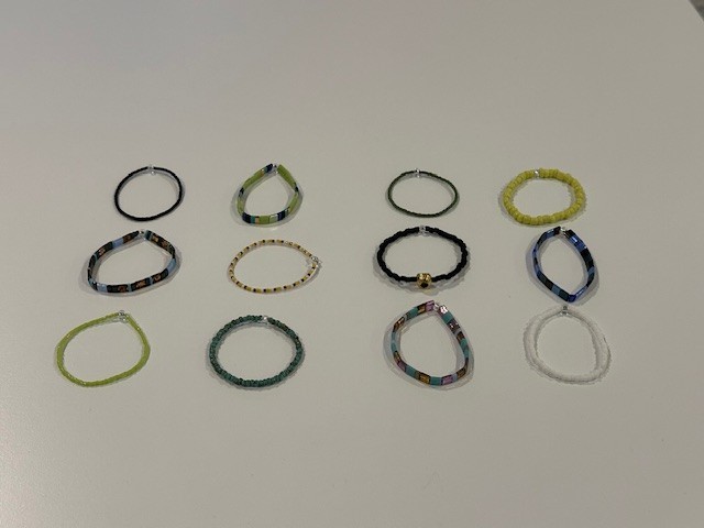 WHOLESALE Lot of 12 New Child Stretch Bracelets-Tila, Seed, Heishi-1.6"