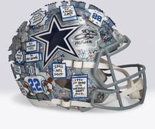 Emmitt Smith Cowboys Signed Authentic Helmet w/Insc - Charles Fazzino NF70444382