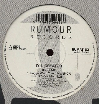DJ Creator - Kiss Me - Used Vinyl Record 12 - J1177z