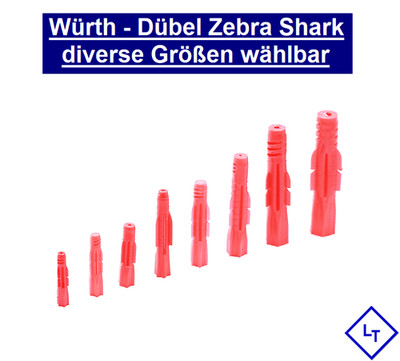 Würth Profi Allzweck Dübel Zebra Shark 5 x 31 6 x 36 5 x 51 10 x 61 mm universal
