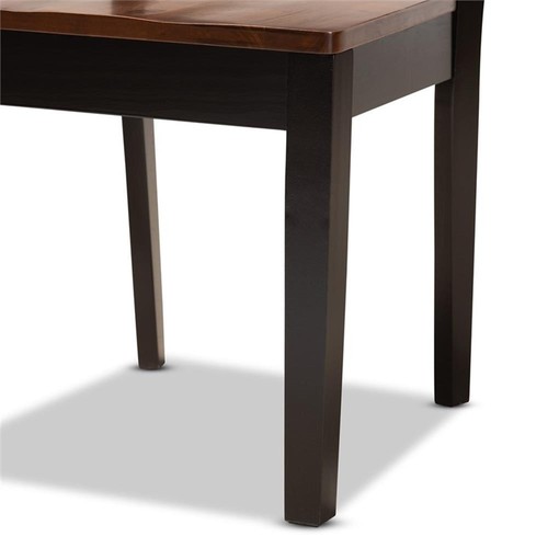 Baxton Studio Nicolette Dark Brown Finished Wood 2-Piece Dining Chair Set - Picture 3 of 6