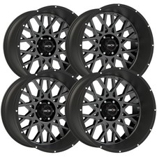Set Of 4 Vision 412 Rocker 22x10 6x5.5 -19mm Gunmetal Wheels Rims 22 Inch