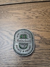 Heineken Lager Beer Belt Buckle Vtg Brewed in Holland 1134 Metal Green Enamel