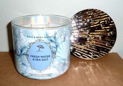 FRESH WATER & SEA SALT 2026 NEW 3 Wick Candle from Bath & Body Works