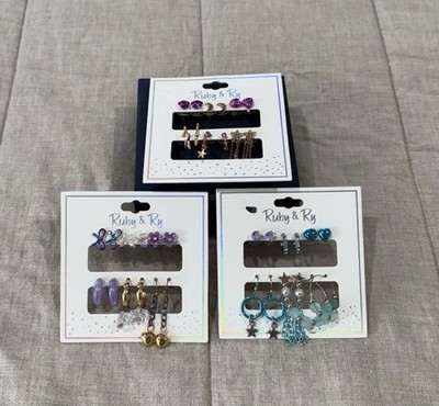 Ruby & Ry Earrings Set Of 3 Packs New No Tags Gold And Silver Tone