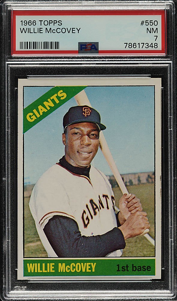 1966 Topps #550 Willie McCovey PSA 7 NM