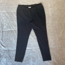 J. Jill Ponte Dressy Leggings Black Pintuck Size Large