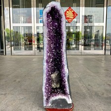 92.13LB Large Natural Amethyst Geode Quartz Crystal Cluster Cathedral Energy
