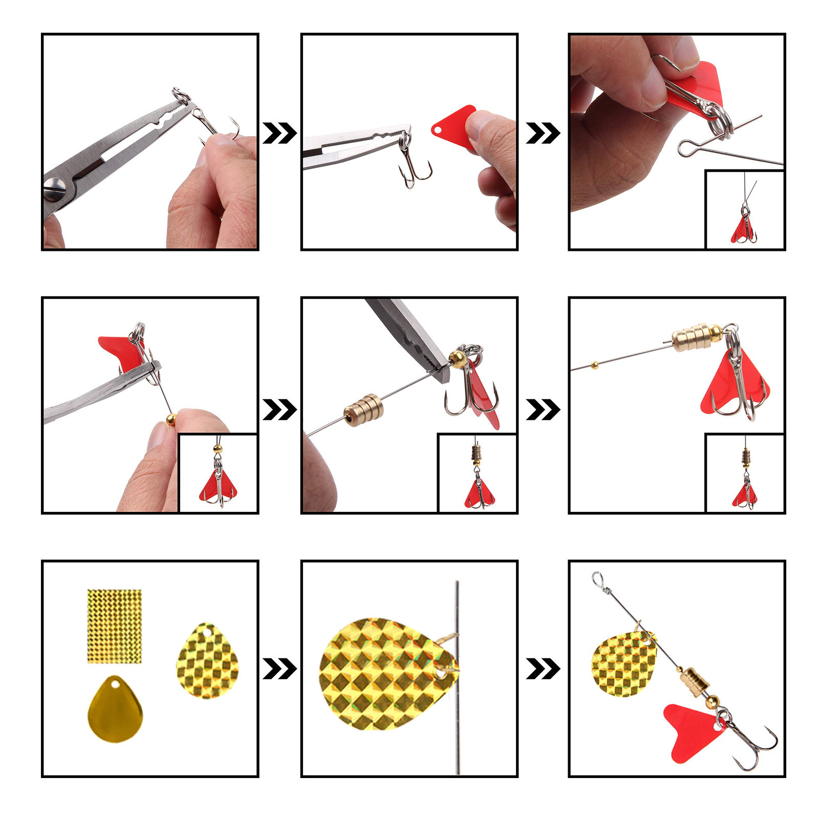 Fishing Spinner Bait Making Kit, 261pcs DIY Fishing Lure Making Kit Buzzbait ... - Image 4