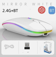 RGB LED Wireless Mouse Rechargeable Optical Silent Mice USB For PC Laptop UK