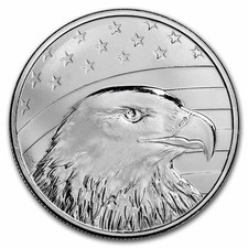 1 oz Silver Round - Bald Eagle, Flag & Capitol 85.79 per troy oz
