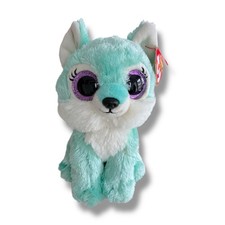Ty JADE Wolf Beanie Boo - Great Wolf Lodge Exclusive 6  Teal Husky