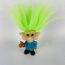 Vintage 1993 Burger King Kids Club Glow in the Dark Green Hair Troll Doll 3  