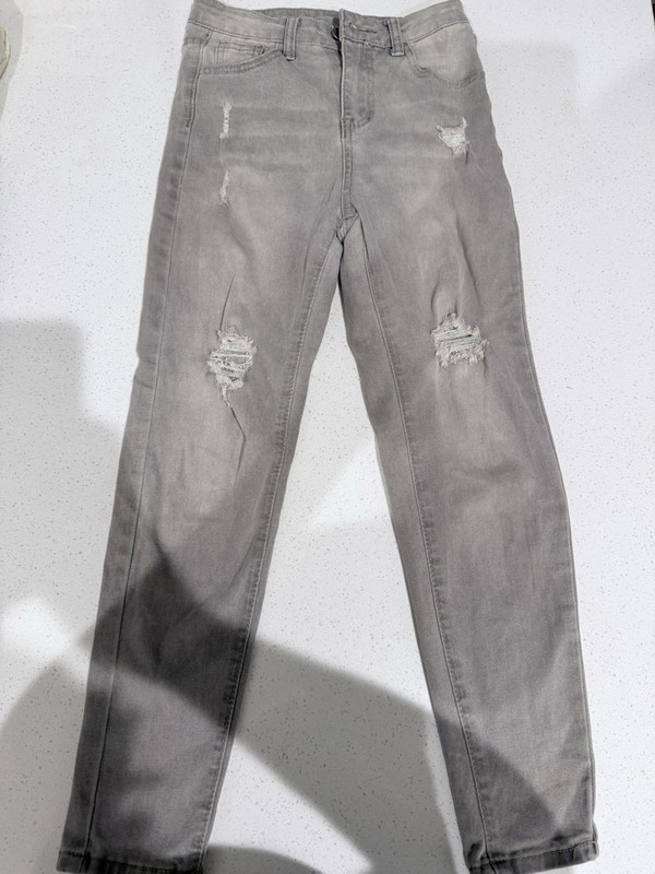 Kids Grey Skinnny Jeans