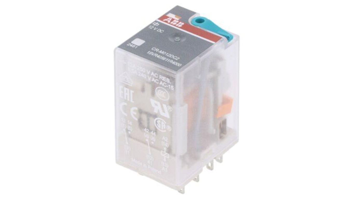 CR-M012DC2 Electromagnetic Relay, DPDT, Coil Voltage: 12VDC, Max 250VAC /T2UK