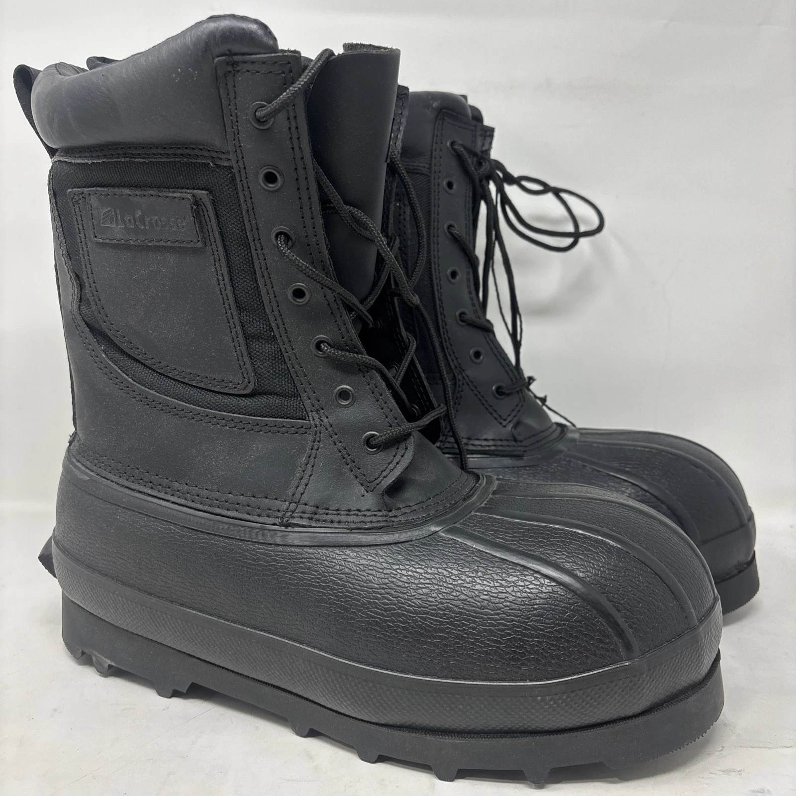 LaCrosse Men's 10" Iceberg II Black Insulated Snow Winter Boots Size 7 US