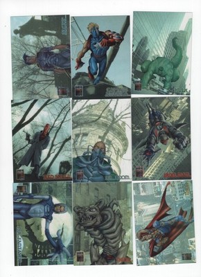 Marvel Premium QFX 1997 Fleer/Skybox Photographix Clear Set of 9 Trading Cards