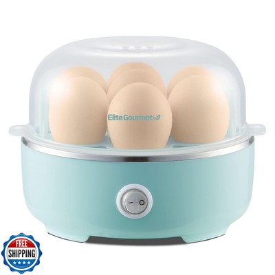 Elite Gourmet EGC115M Easy Egg Cooker Electric 7-Egg Capacity, Soft, Medium, 