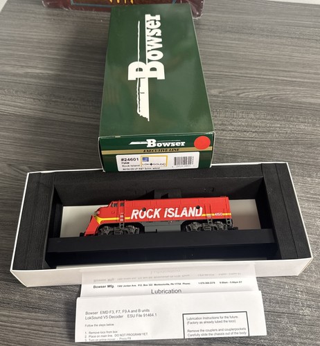 Bowser Executive Line HO #24601 F9AM Rock Island EX UP #4150 DCC y sonido - ¡NUEVO EN CAJA! | Condition: Used