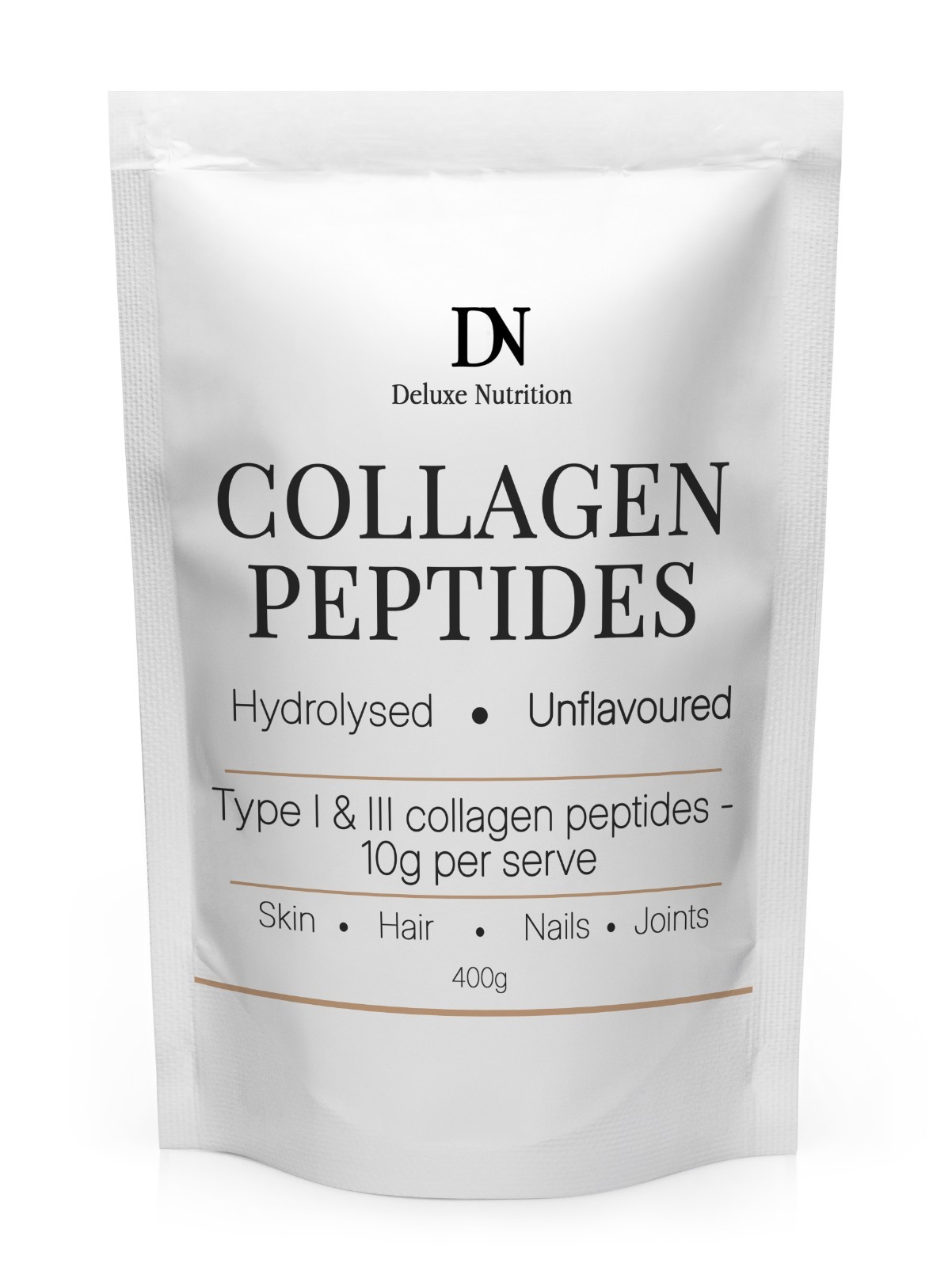Pure Bovine Collagen Powder Types 1 & 3 | Hydrolyzed Peptides | Unflavoured 400g