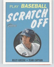 2020 Topps Heritage Minor League #21 Riley Greene 1971 Scratch Off