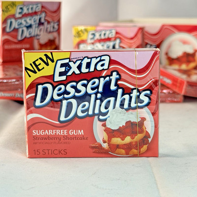 Extra Dessert Delights Strawberry Shortcake Gum sealed collector packs RARE!!