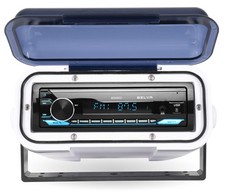 BMRC6W  Flip-up Fully Enclosed White Marine Stereo Splash Guard