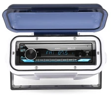 BMRC6W | Flip-up Fully Enclosed White Marine Stereo Splash Guard