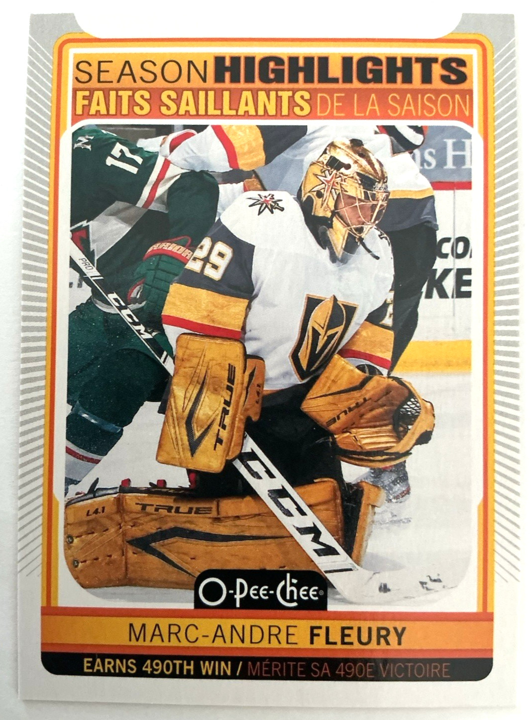 2021-22 O-Pee-Chee #593 Marc-Andre Fleury Season Highlights