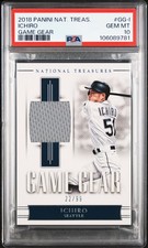 2018 NATIONAL TREASURES GAME GEAR #GG-I ICHIRO 22/99 PSA 10