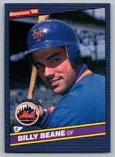 1986 Donruss Billy Beane #647 card