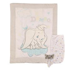 Disney Dumbo baby set of 3 Comforter, Easy Swaddle and baby buddy