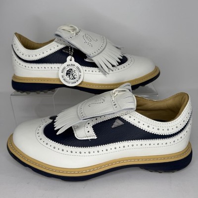 Malbon Golf x Adidas MC87 Spikeless Shoe Off White Collegiate Navy Size 6 IF8648