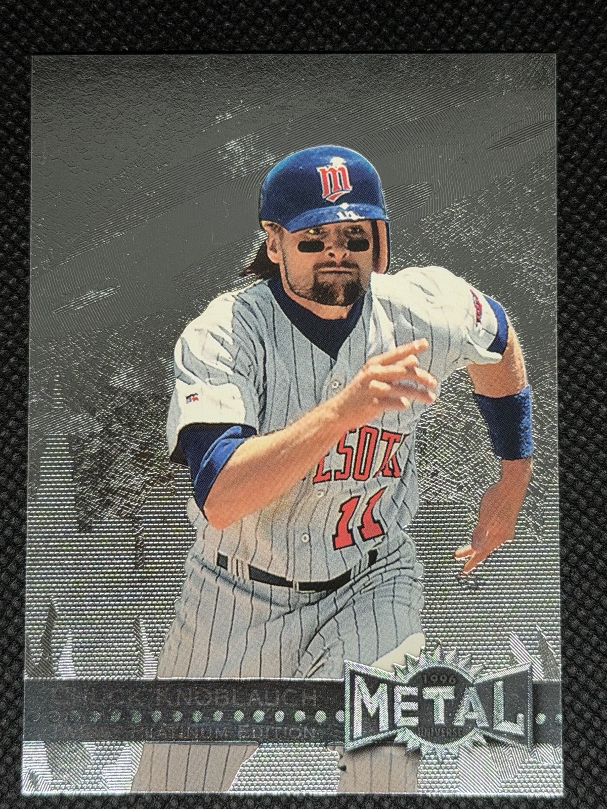 1996 Fleer Metal Universe - Chuck Knoblauch #76 Platinum Edition