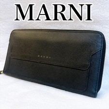 Marni Women Wallet Long Leather Saffiano Zip Around Limited Edition VHTF Popular