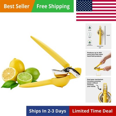 FreshForce Lemon Squeezer Citrus Juicer, Manual Hand Press with Dual-Gear Pow...