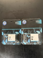 GENUINE HP 21 HP 22 Ink Cartridge 2 Pack for Deskjet 3910 Officejet J3635