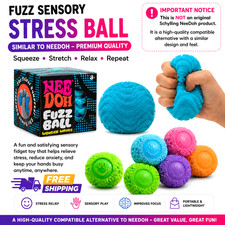 Premium Fuzz Sensory Stress Ball Squishy Fidget Toy for Anxiety Stress Relief