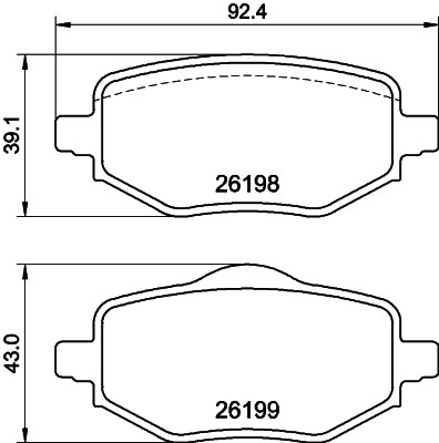 BRAKE PAD SET DISC BRAKE 8DB 355 040-971 FOR PEUGEOT 2008II/208II OPEL DS - Picture 2 of 6