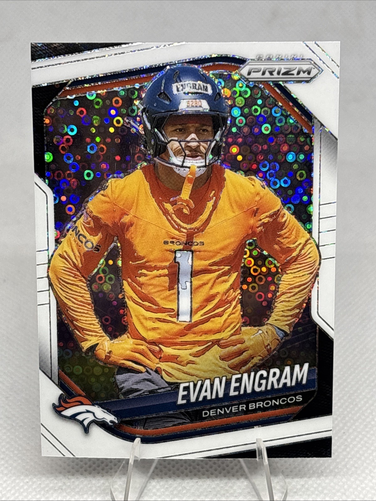 2025 Panini Prizm Evan Engram #277 White Disco Broncos