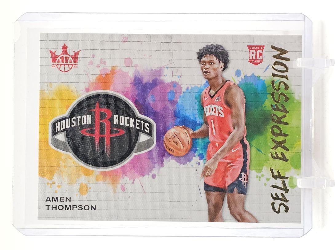 AMEN THOMPSON 2023-24 COURT KINGS SELF EXPRESSION ROOKIE ROCKETS RC Q2583
