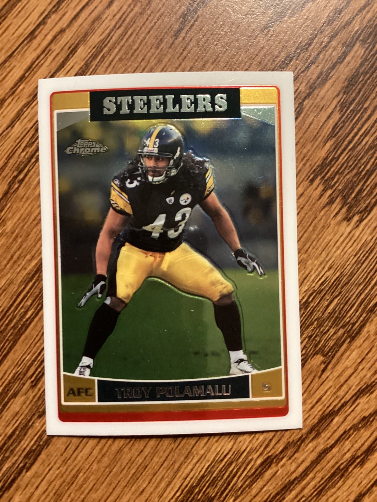 2006 Topps Chrome Refractor #3 Troy Polamalu Steelers