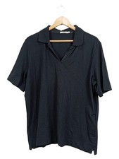 CECIL Damen Poloshirt Schwarz Gr. XL Positivity Baumwolle Modal