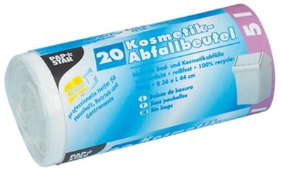 STARPAK Mülleimerbeutel LDPE 5 Liter weiß 5 x 20 Beutel auf Rolle