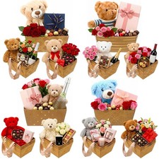 48 Pcs Basket for Gifts Empty DIY Bulk Gift Baskets with Handles Market Trays...