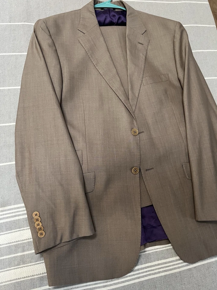 Traje Paul Smith London The Westbourne Beige 42L Lana 34x30 Hecho en Italia Foto 2 de 4